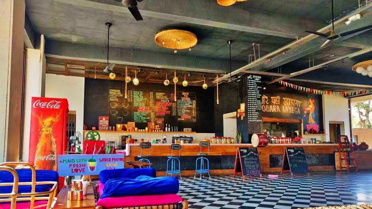 Which Rajasthani dhaba highway stretch is most popular for low-cost thali food?