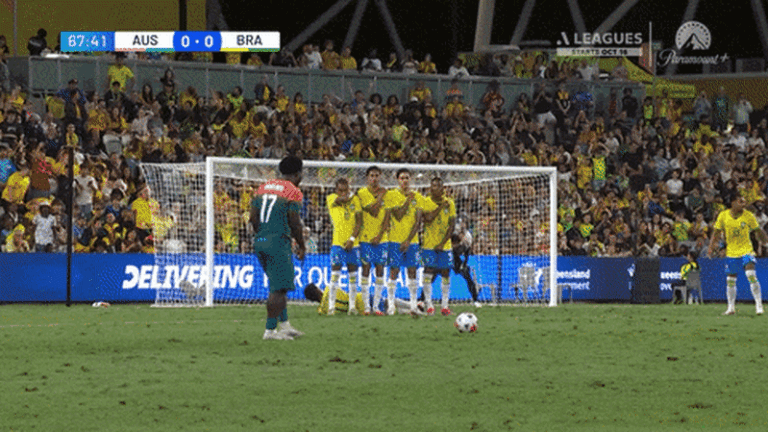 Socceroos vs Brazil: How Nestory Irankunda stole the show with a world-class free kick