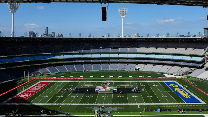 NFL 2026 First look at the MCG transformation for the match between Los Angeles Rams and San Francisco 49ers
