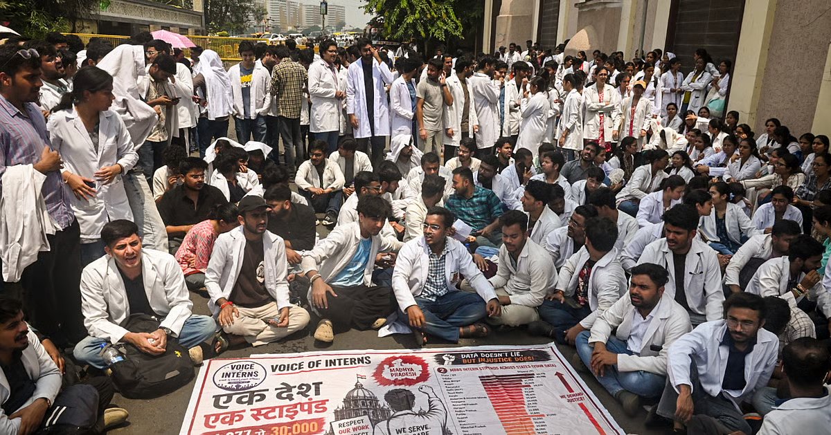 Medical interns protest in Bhopal, seek more than double stipend
